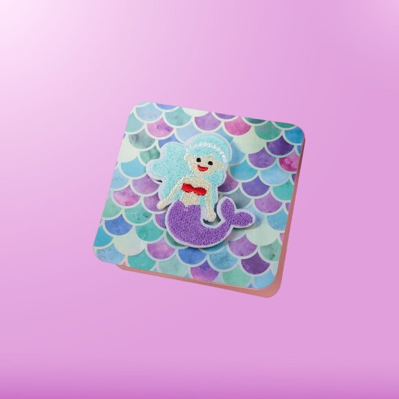 3D Mermaid Mini Card Set of 4 | Blank w/ Envelopes - Picture 3 of 6